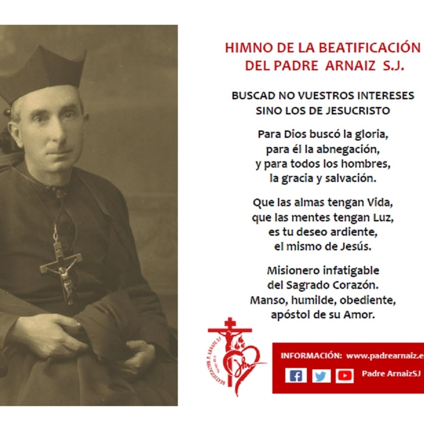 Venerable Siervo de Dios, P. Tiburcio Arnaiz, SJ