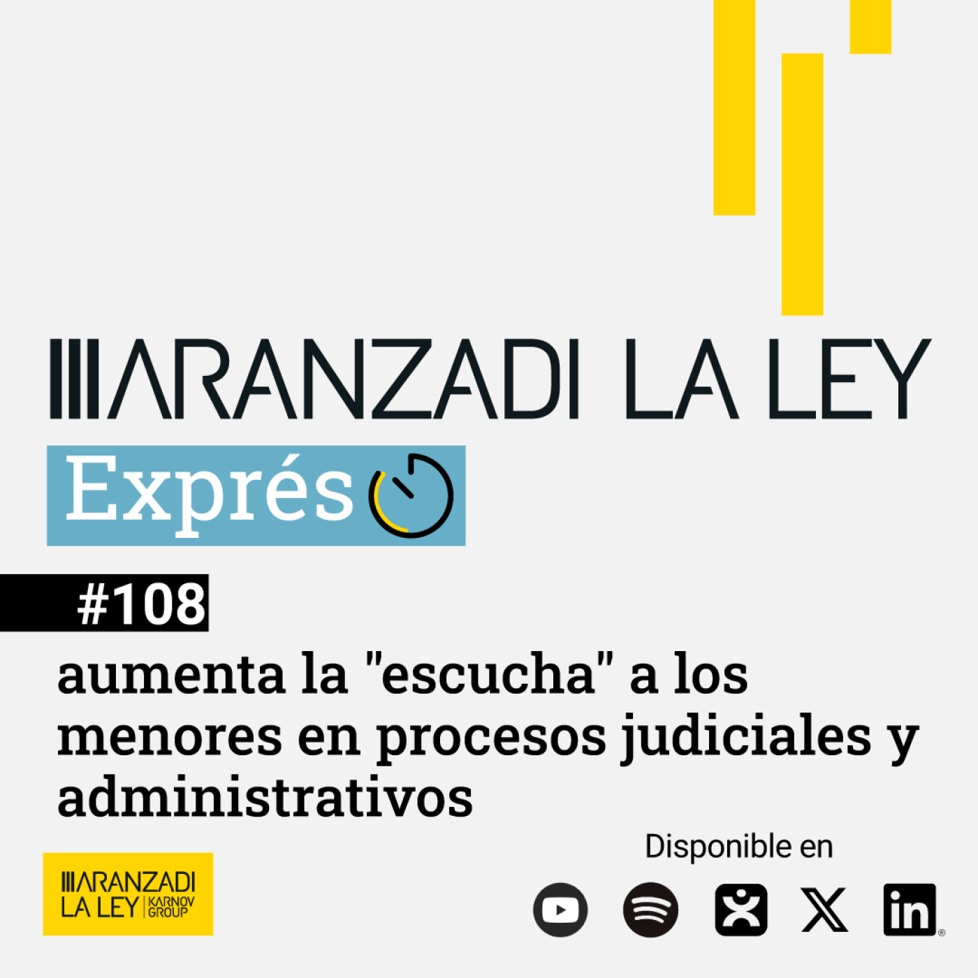 Aranzadi LA LEY Exprés: aumenta la "escucha" a los menores en procesos judiciales y administrativos#108 episode artwork