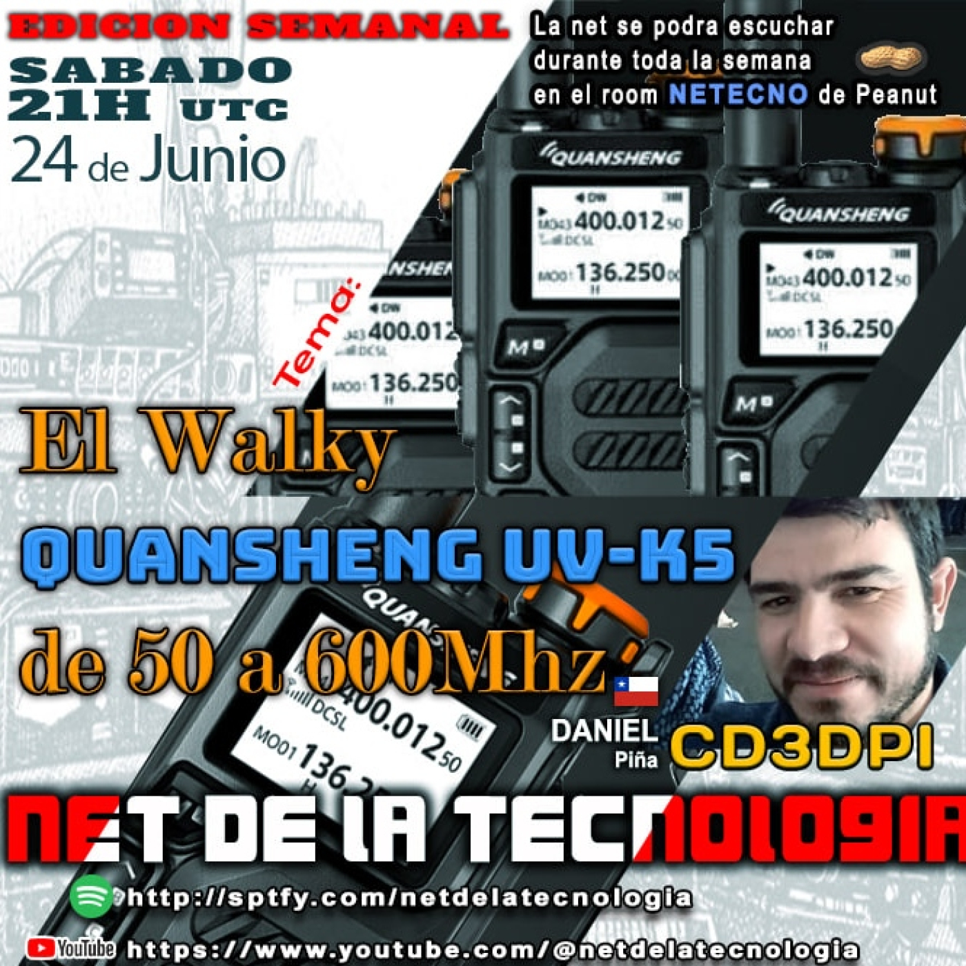 #417 El Walky de moda el Quanfeng UV-k5