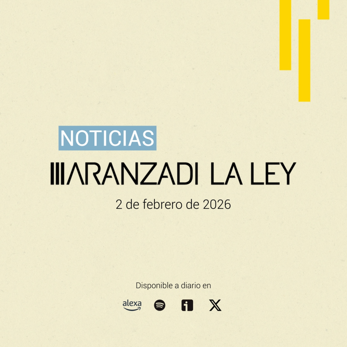 #NoticiasAranzadiLALEY Lunes 2 de febrero episode artwork