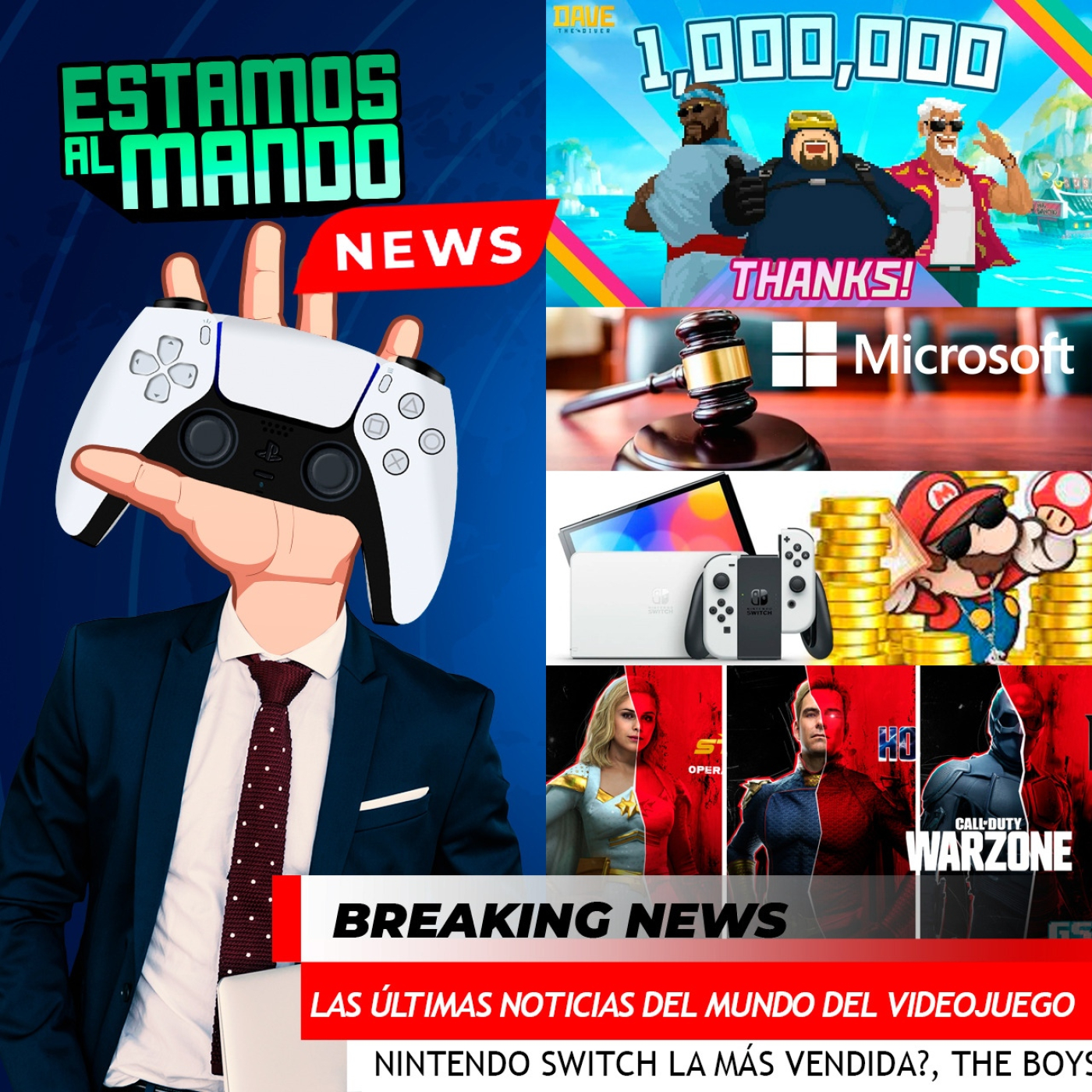 EAM 5-48 Noticias, Microsoft gana el juicio, Switch va para la mas vendida, Dave the diver juego del año