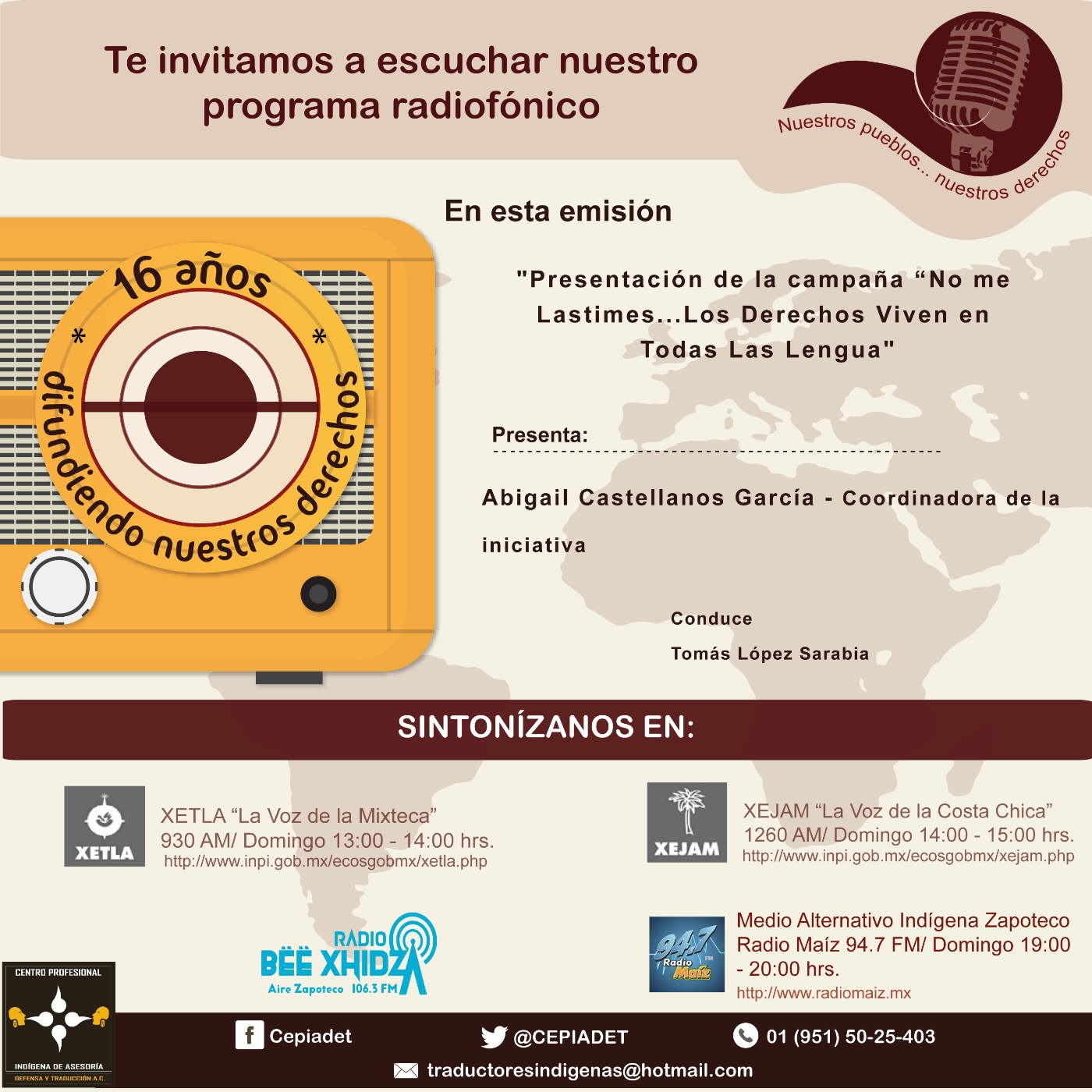 Presentación de la campaña "No me Lastimes...Los Derechos Viven en Todas las Lenguas" episode artwork