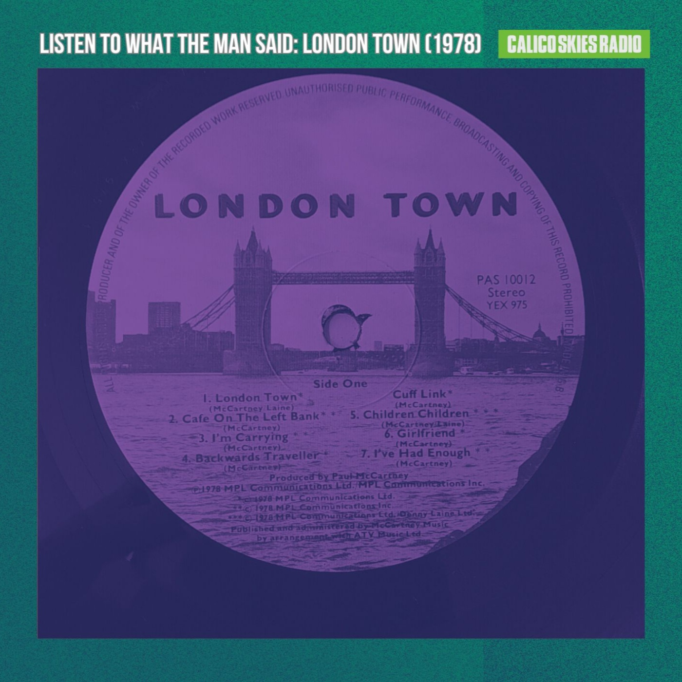 Listen To What The Man Said: London Town (1978) episode artwork