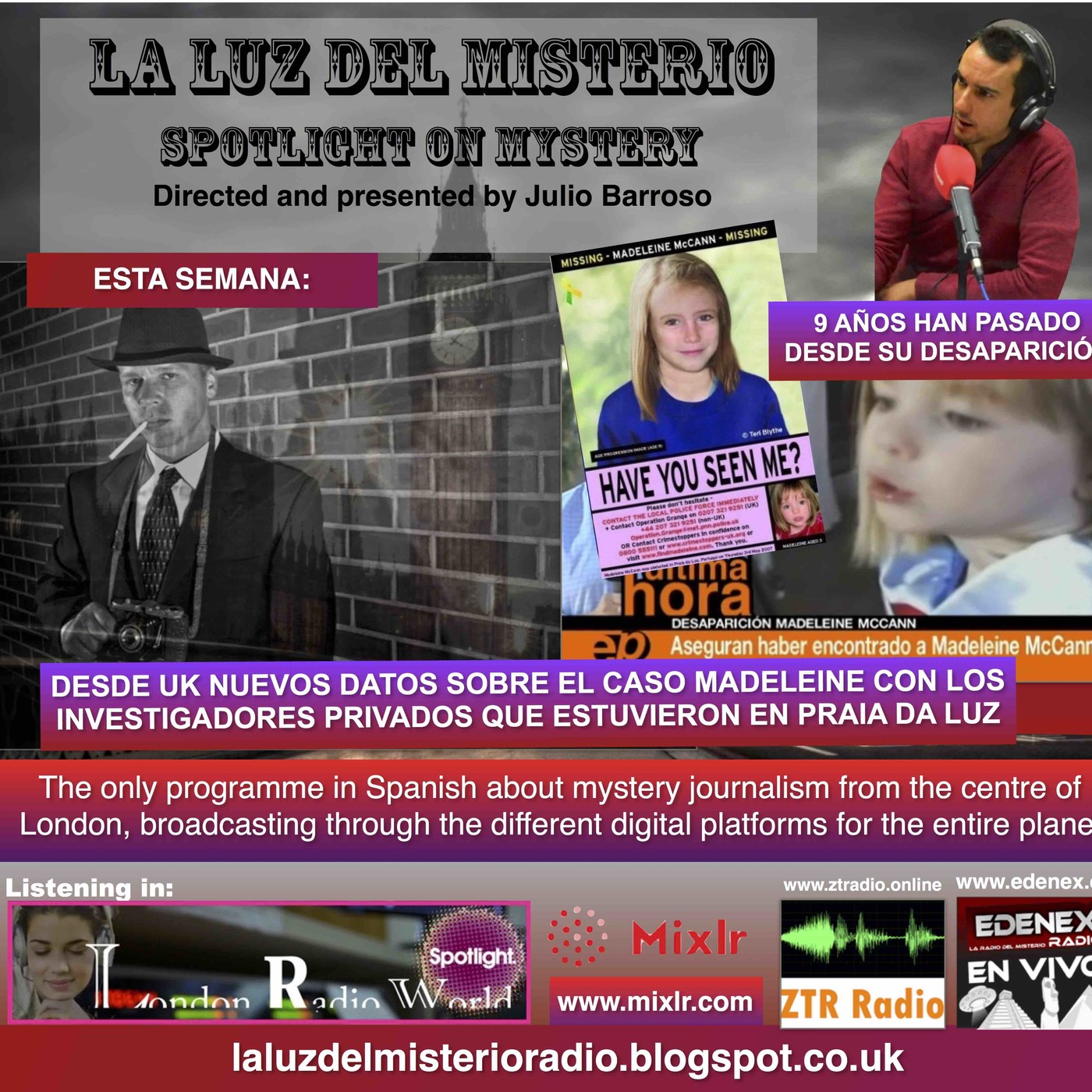 La Luz del Misterio 19/10/2016- Investigación Privada-Madeleine McCann