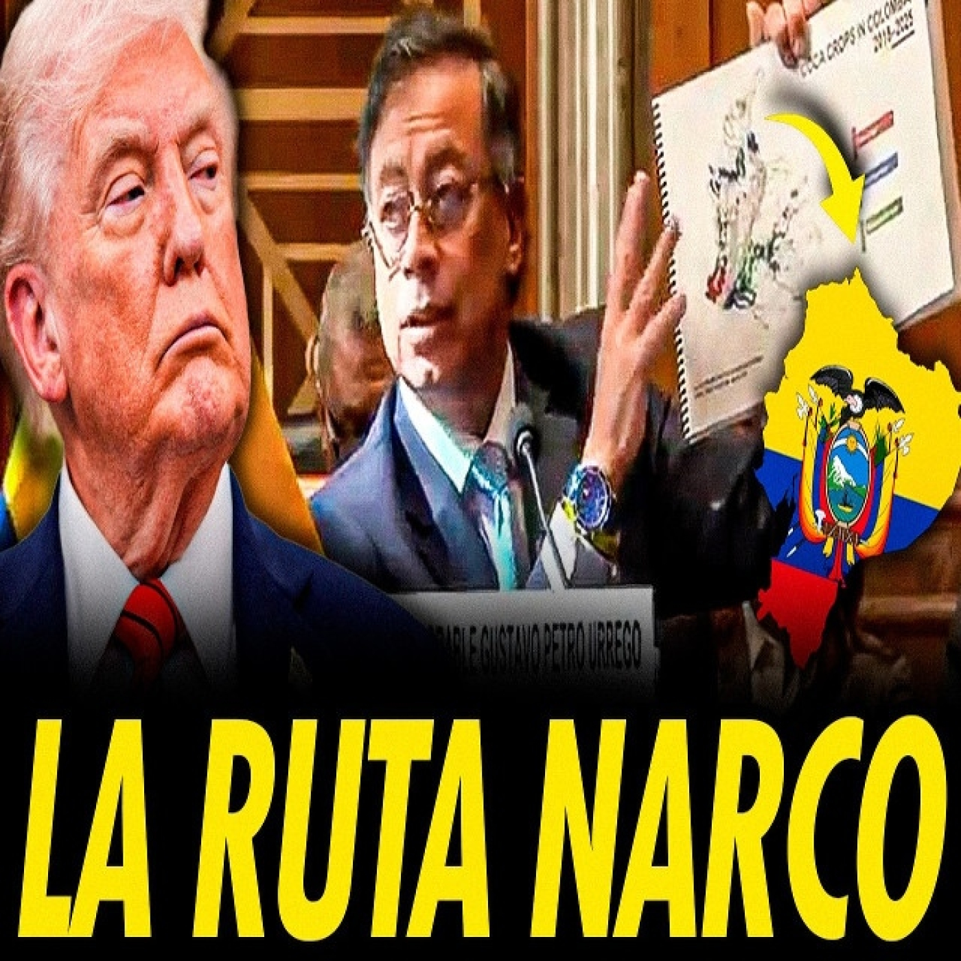 PETRO LE SEÑALA A TRUMP QUE LA CENTRAL DEL NARCO ESTÁ EN ECUADOR