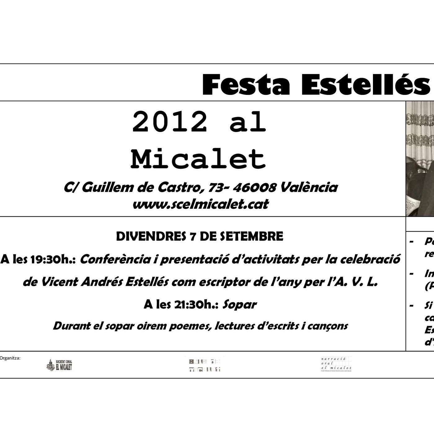 Sopar Estellés. València 2012