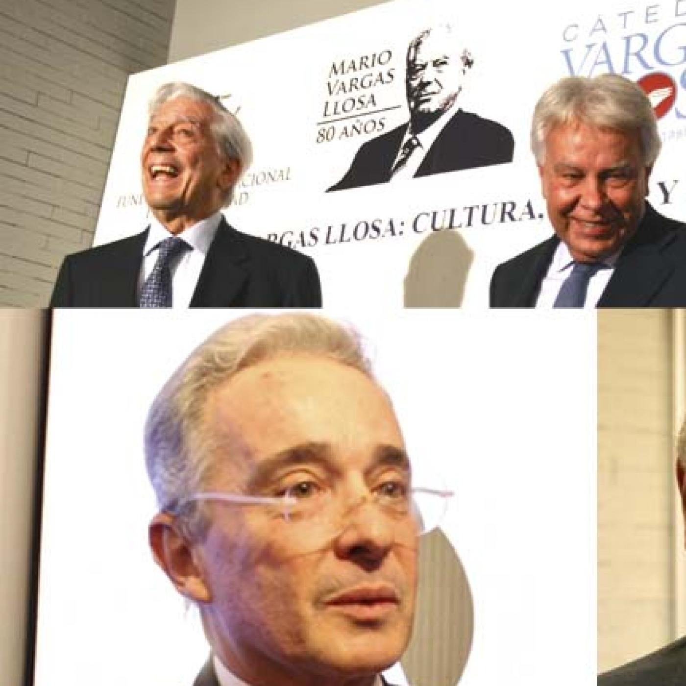 Ex presidentes Uribe y Pastrana hablan de la actualidad política en homenaje a Vargas Llosa