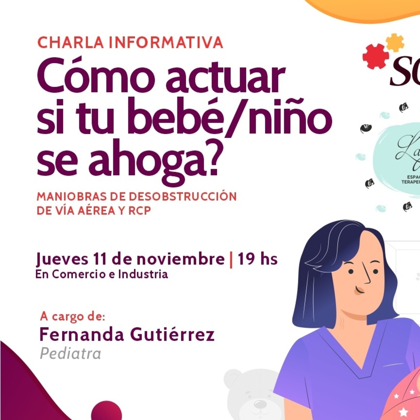 Giuliana Maroscia, Lic. en Psicopedagogía, SCIJ: Charla informativa “¿CÓMO ACTUAR SI TU BEBÉ SE AHOGA?” episode artwork