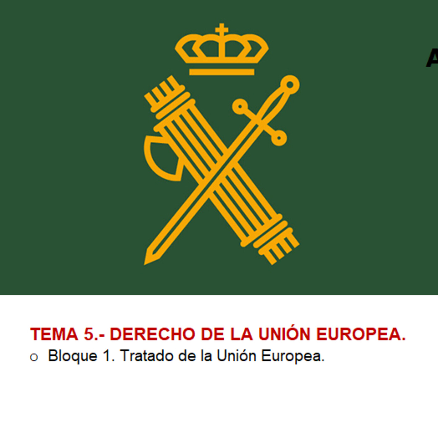 Audio Temario Oposición Guardia Civil.