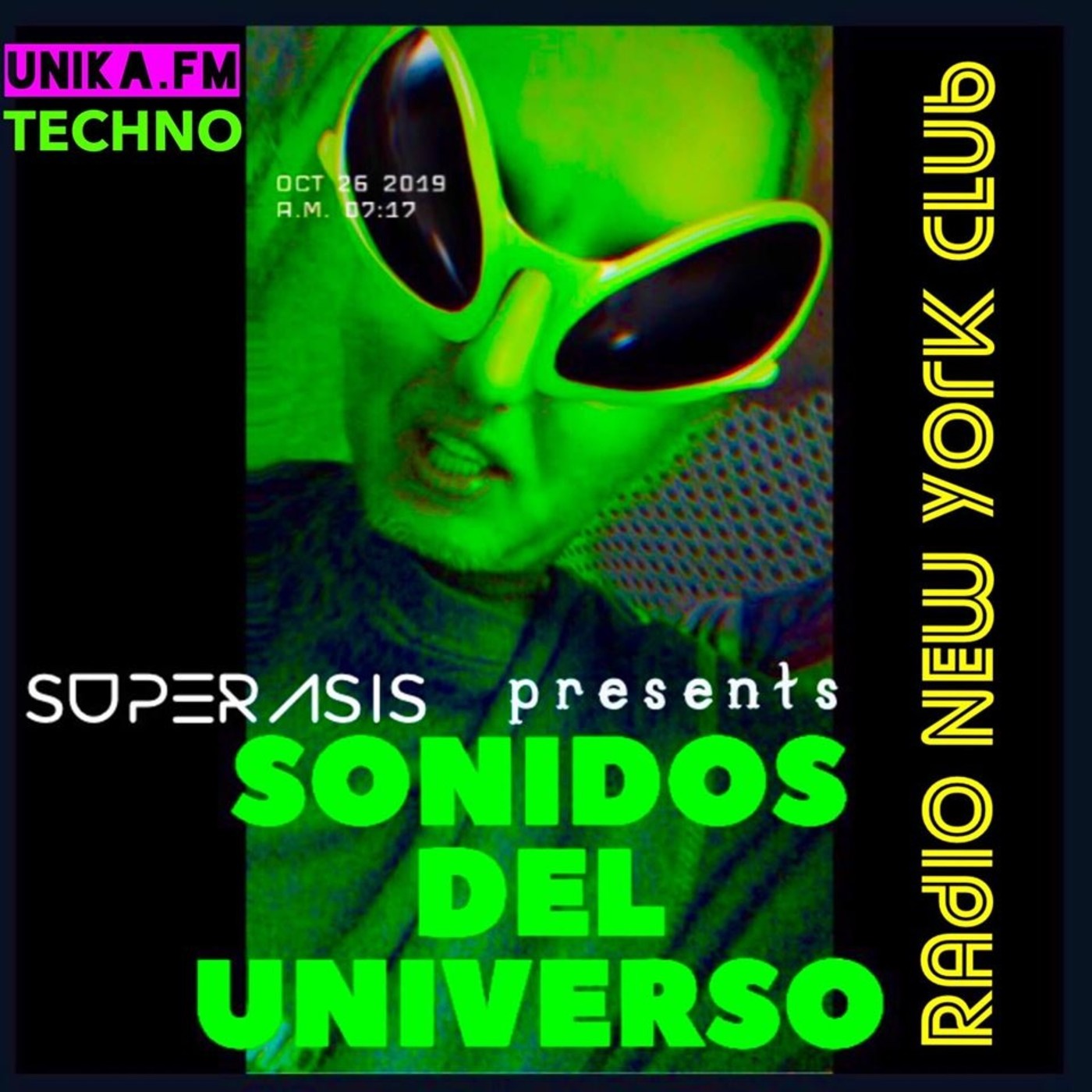 379.-Superasis Presents: Sonidos del Universo #379 Techno RadioLive NYC.05.11.19 episode artwork