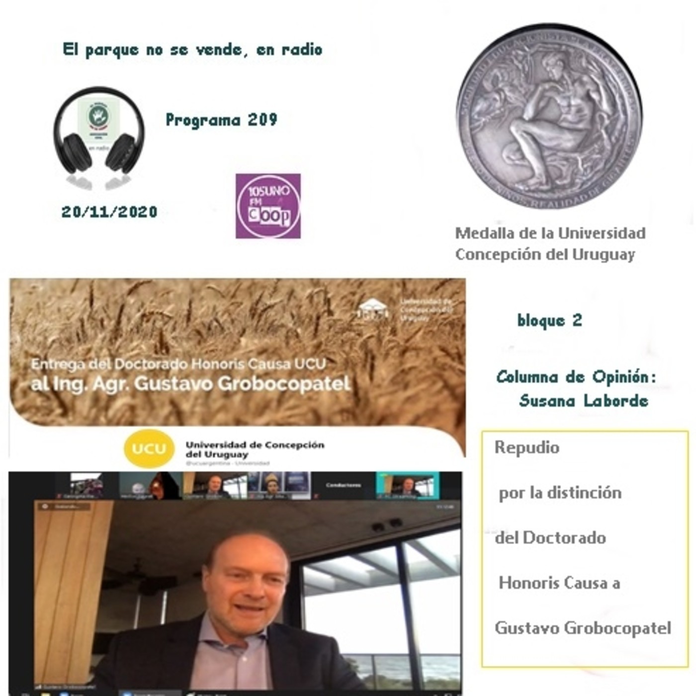 2020 - El parque no se vende, en radio