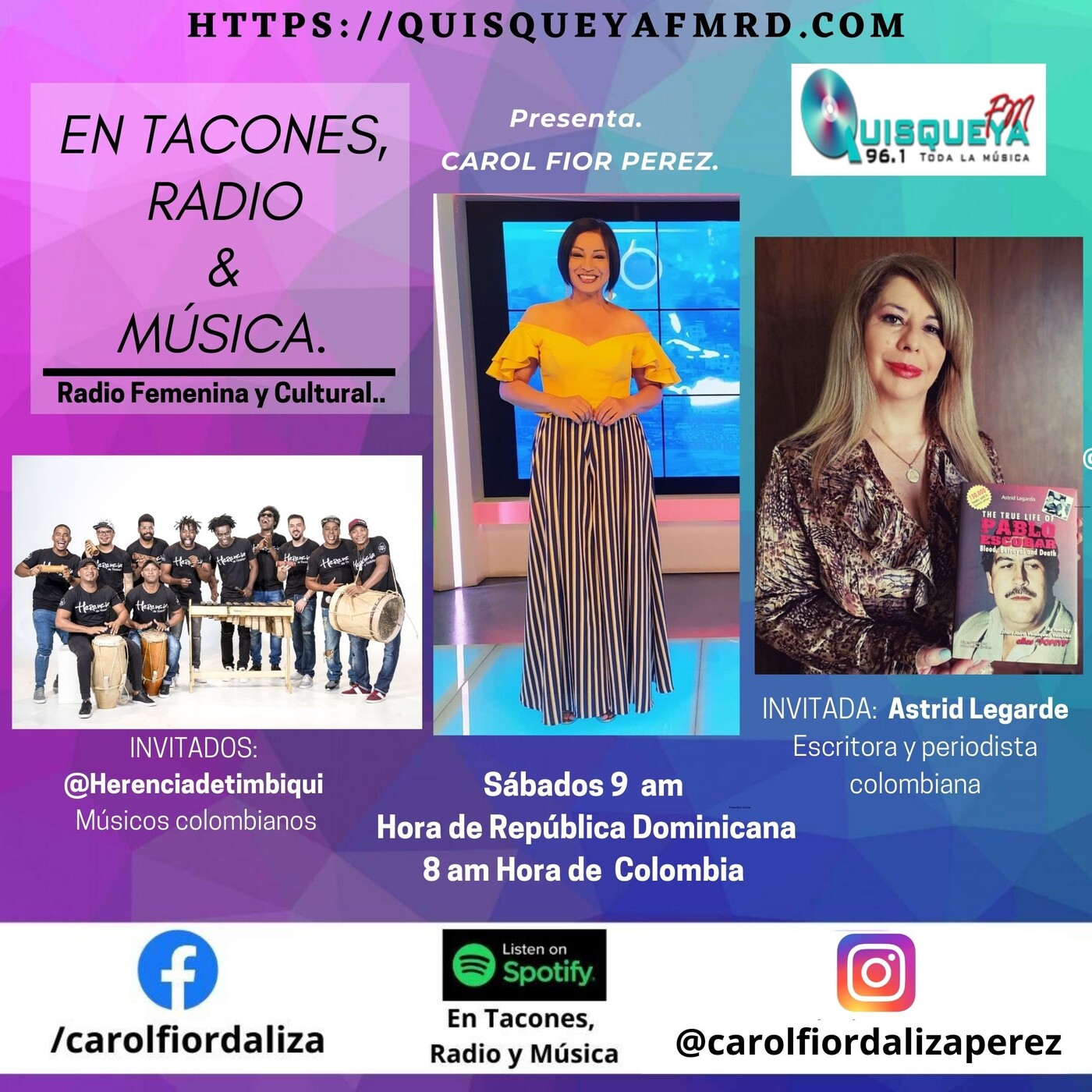 En Tacones, Radio y Música.
