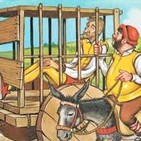 A propósito del Quijote. Don Quijote prisionero en un carro de bueyes...