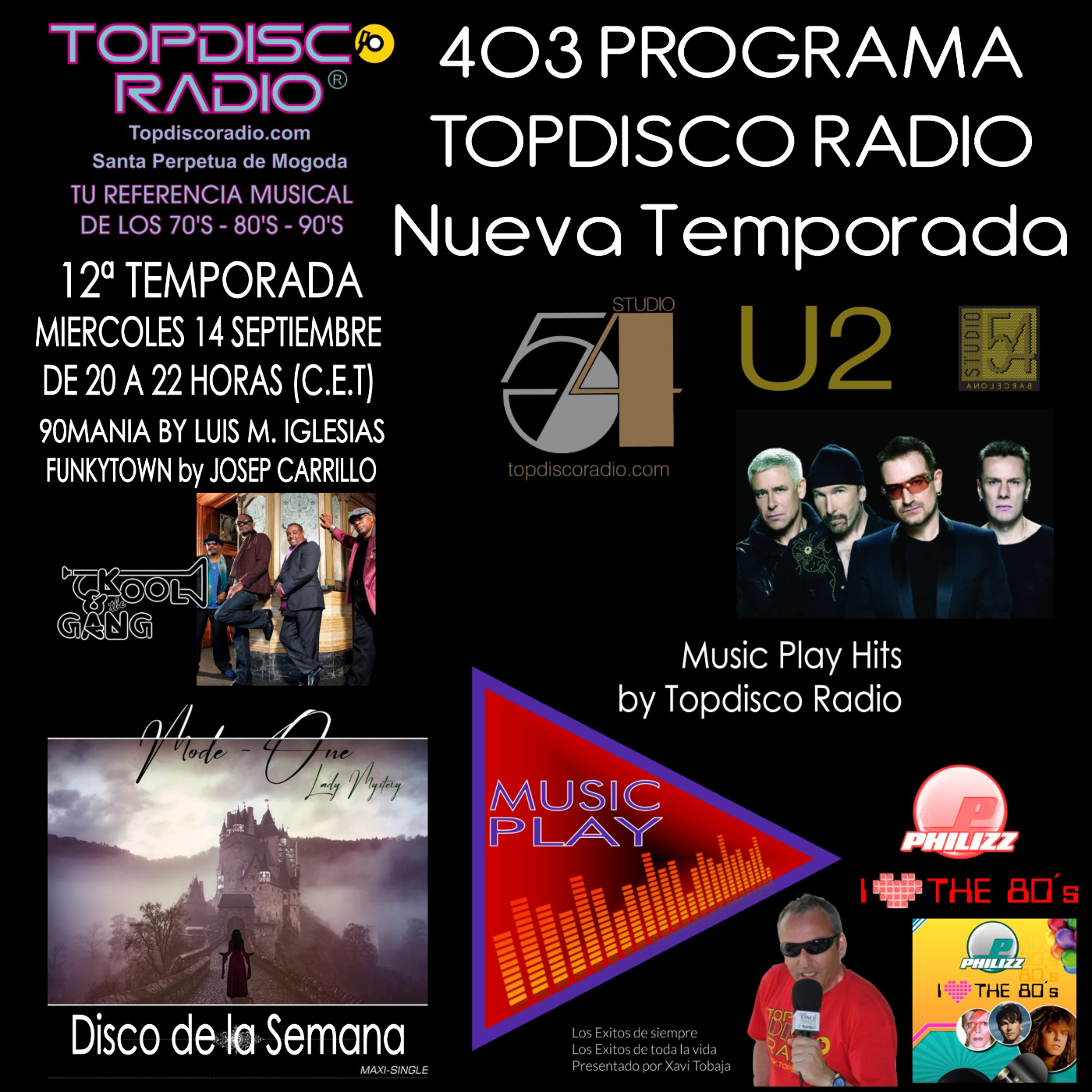403 Programa Topdisco Radio – Philizz I Love The 80'S P1 – Funky Kool & The Gang - 90mania – 14.09.22 episode artwork