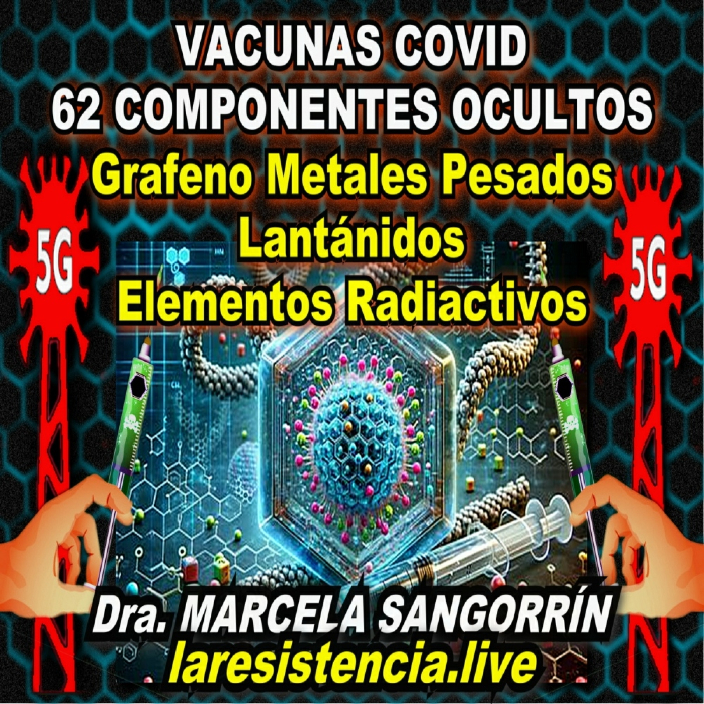 ⚠️ Vacunas COVID 62 Componentes Ocultos: Grafeno, Metales Pesados, Microtecnología - Dra. Marcela Sangorrín episode artwork