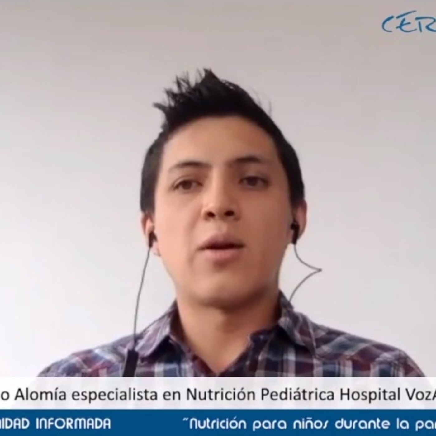 Entrevista Dr. Mario Alomía especialista en Nutrición Pediátrica Hospital VozAndes Quito 14 08 2020