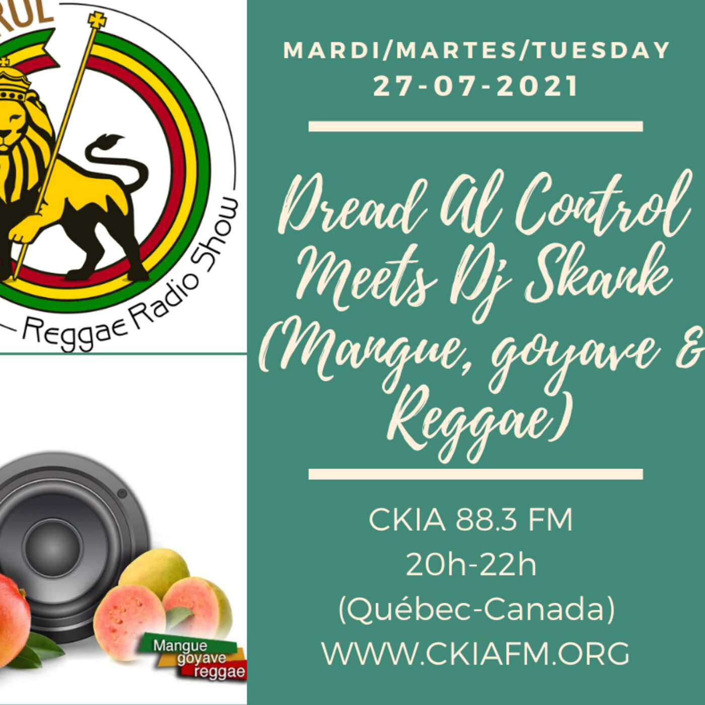 Dread Al Control Reggae Radio Show 27-07-2021 episode artwork