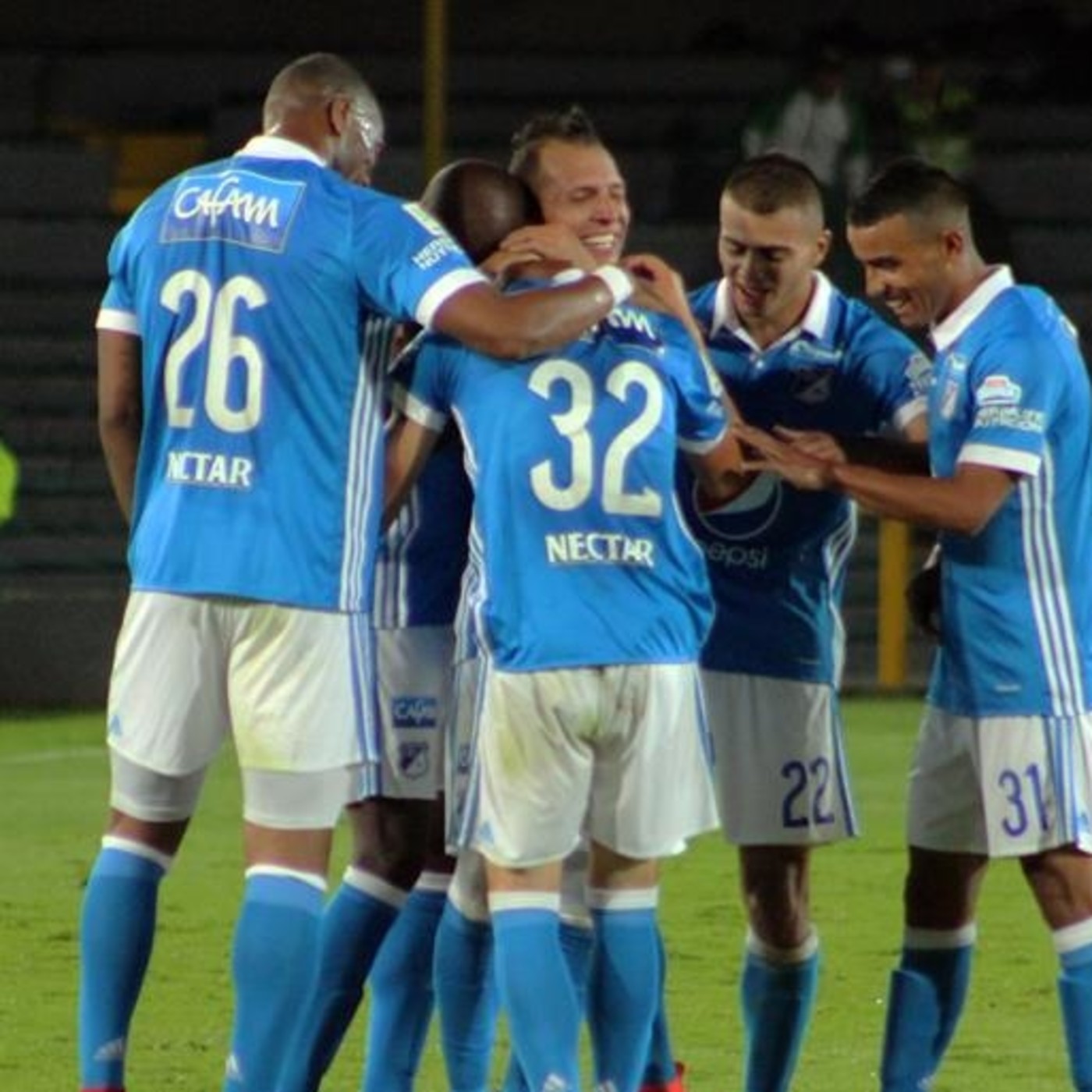 Narración de los Goles de Riascos, Del Valle, Mosquera y Huérfano al Cali