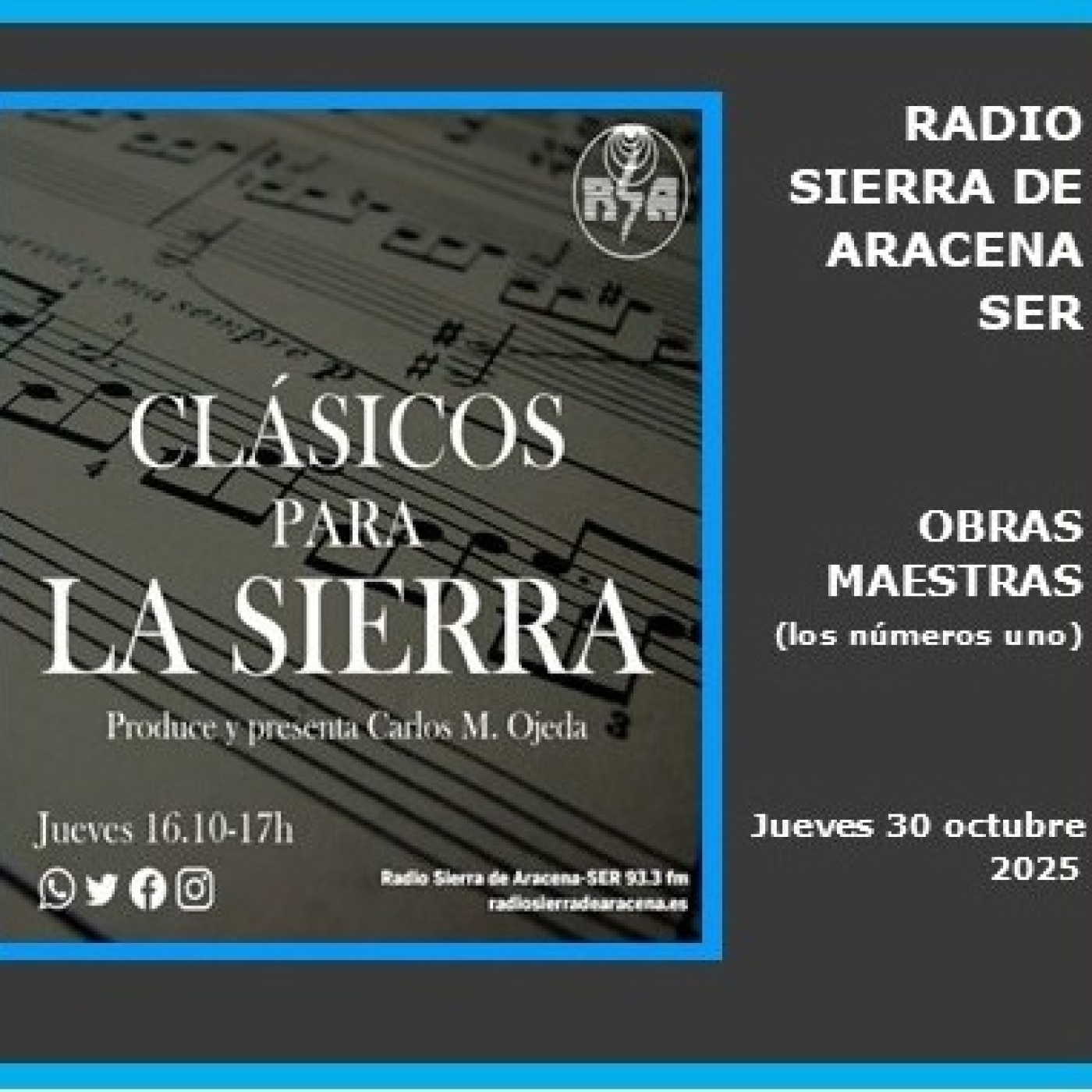 J 30/10/25 - CLÁSICOS PARA LA SIERRA nº 660 - “Obras maestras"