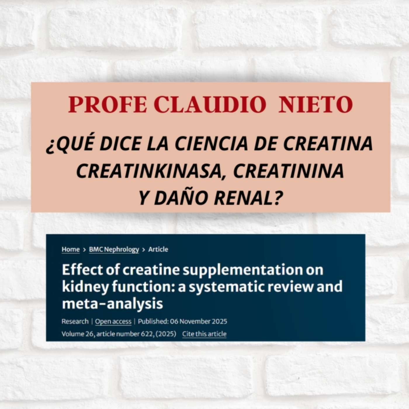 278. ¿LA CREATINA DAÑA EL RIÑÓN? POR QUÉ LA CREATININA TE ENGAÑA