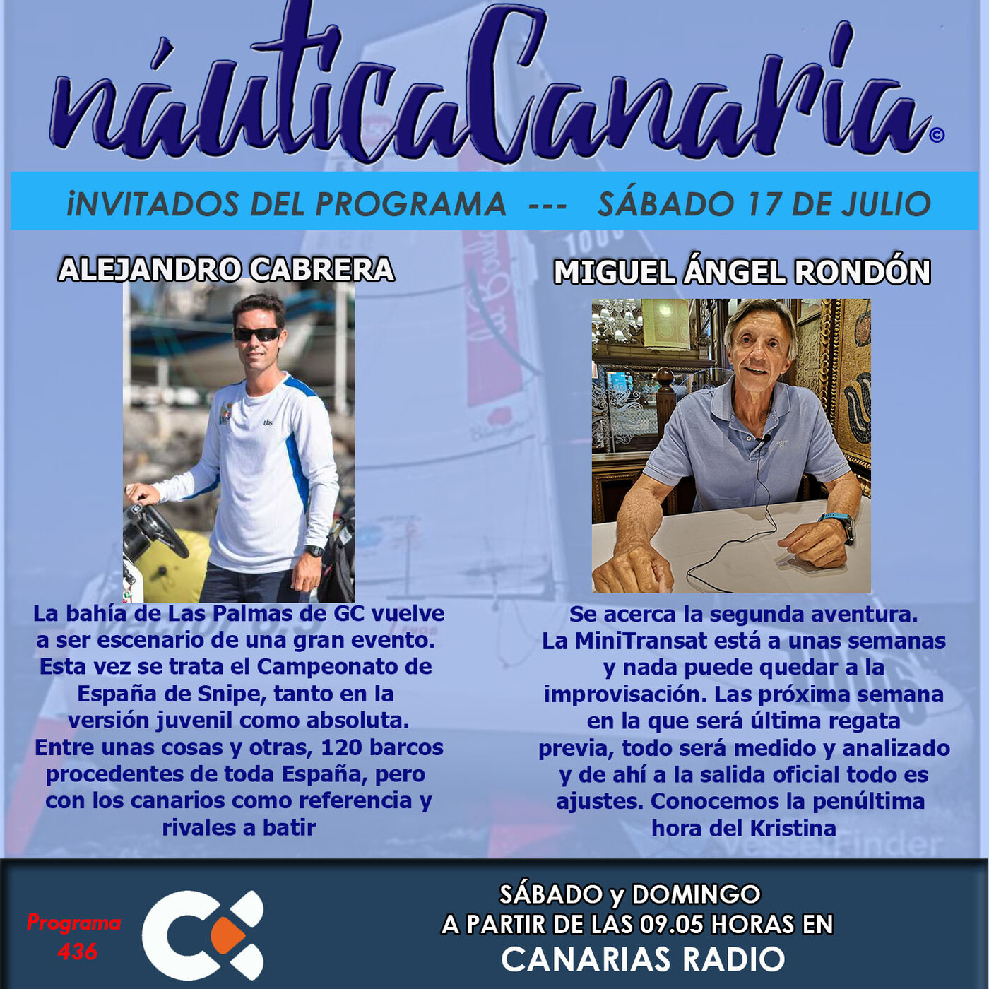 NÁUTICA CANARIA Radio.- programa 436 emitido en Canarias Radio. Sábado 17julio21 episode artwork