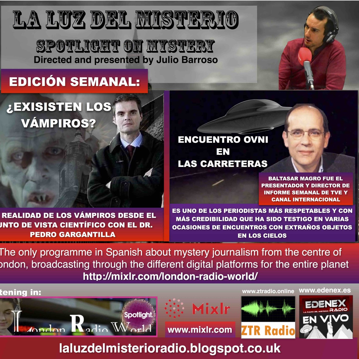 La Luz del Misterio 18/1/2017 los Vampiros y Baltasar Magro