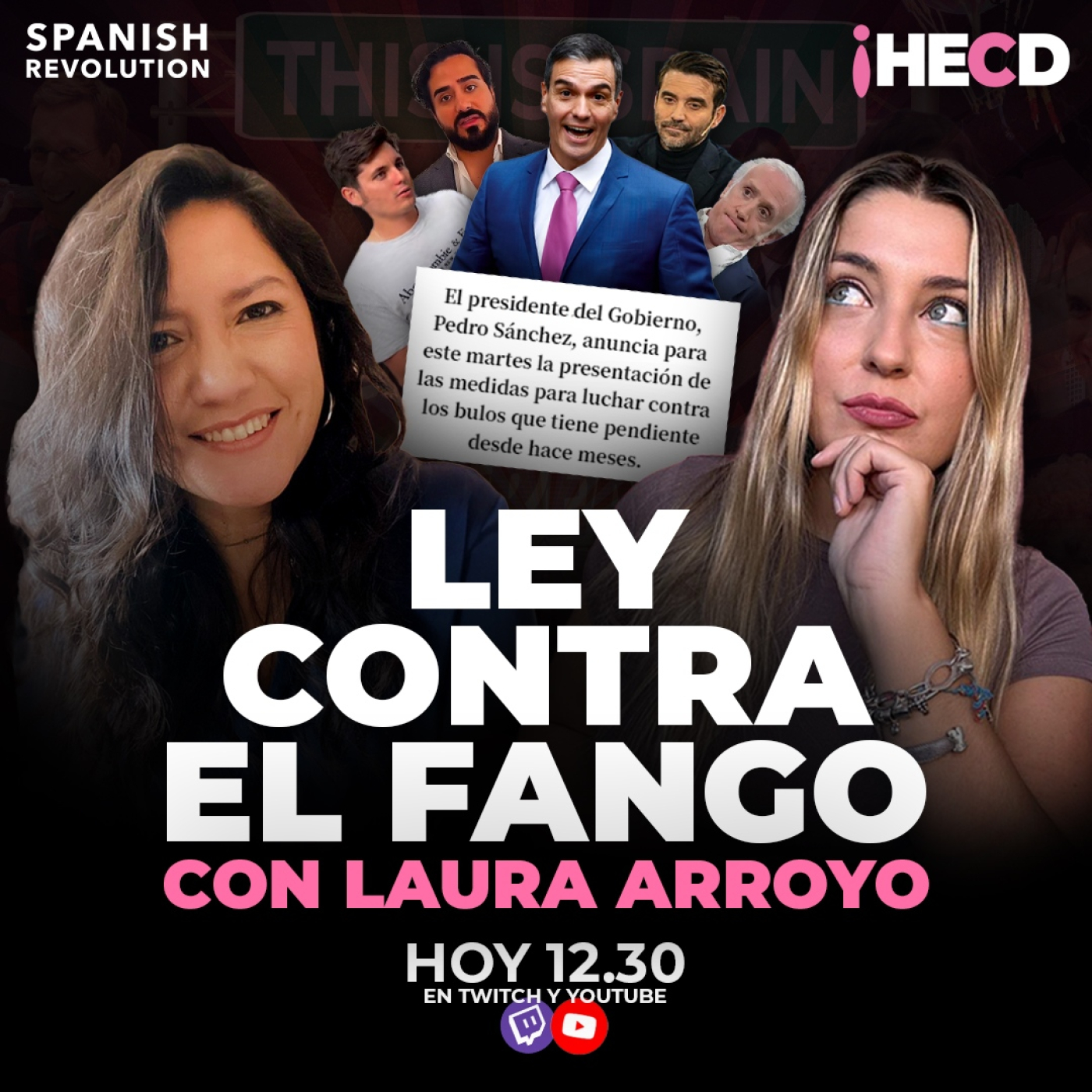 HECD! 454 Marina Lobo- Martes Ley contra el fango con Laura Arroyo+Juicio Pelicot+ desahucio de las exmonjas de Belorado