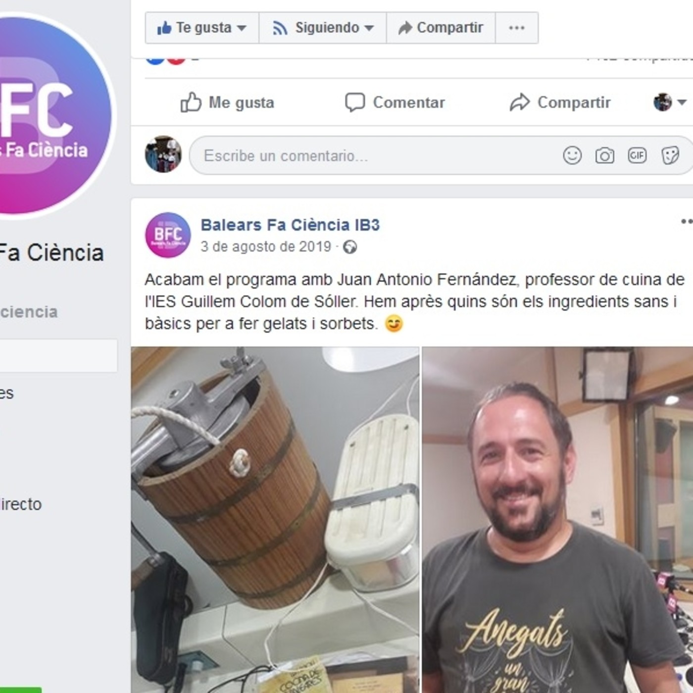 Bons aliments i gastrociència. IB3 Ràdio