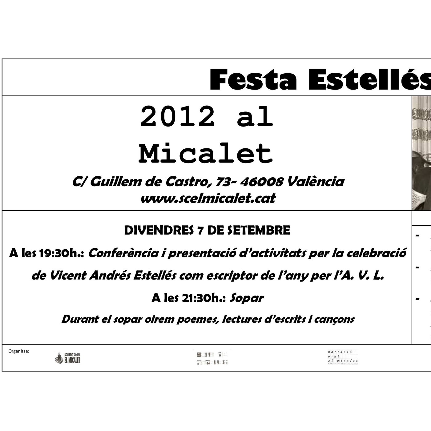 Sopar Estellés. València 2012