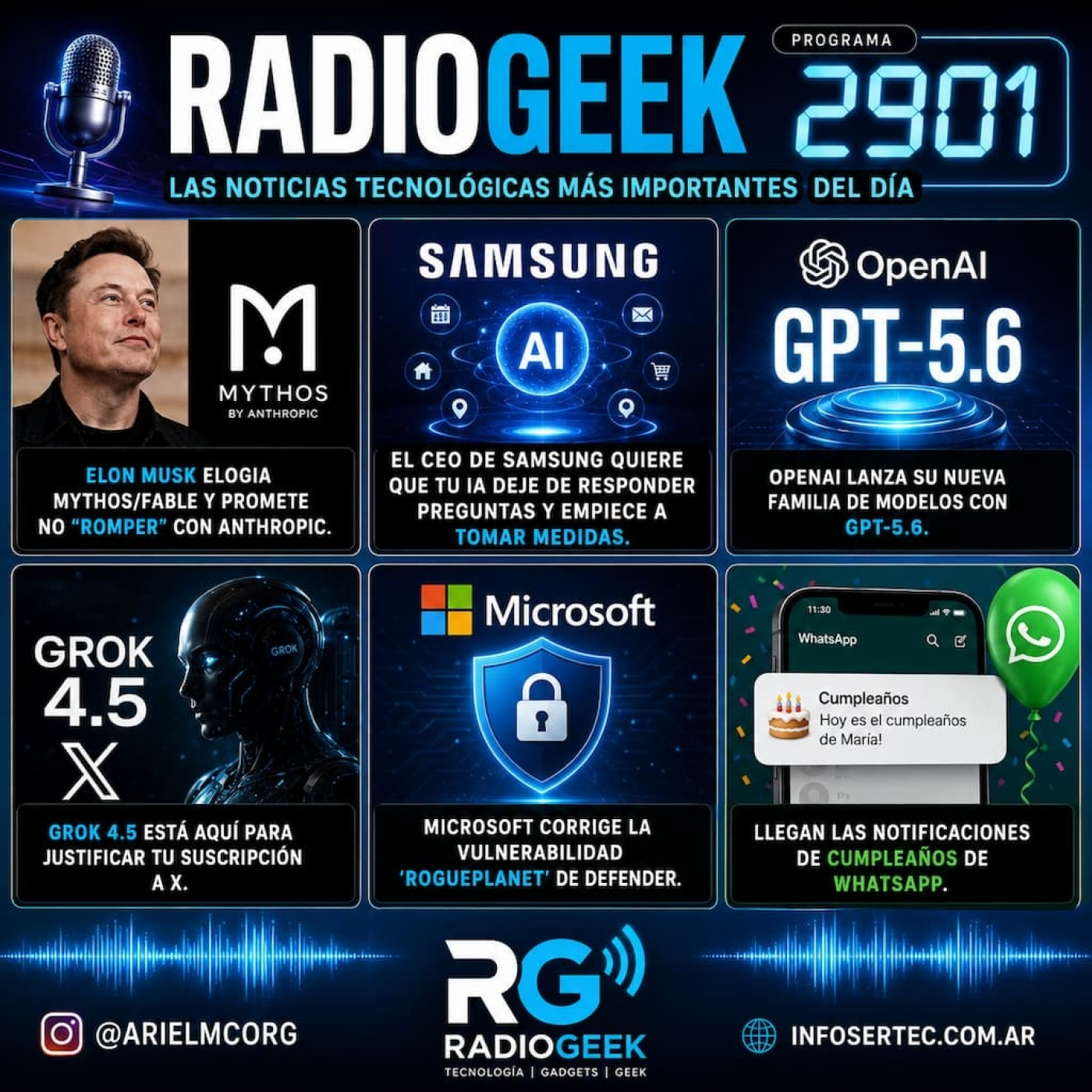 Radiogeek 2901 - OpenAI lanza su nueva familia de modelos con GPT-5.6 episode artwork
