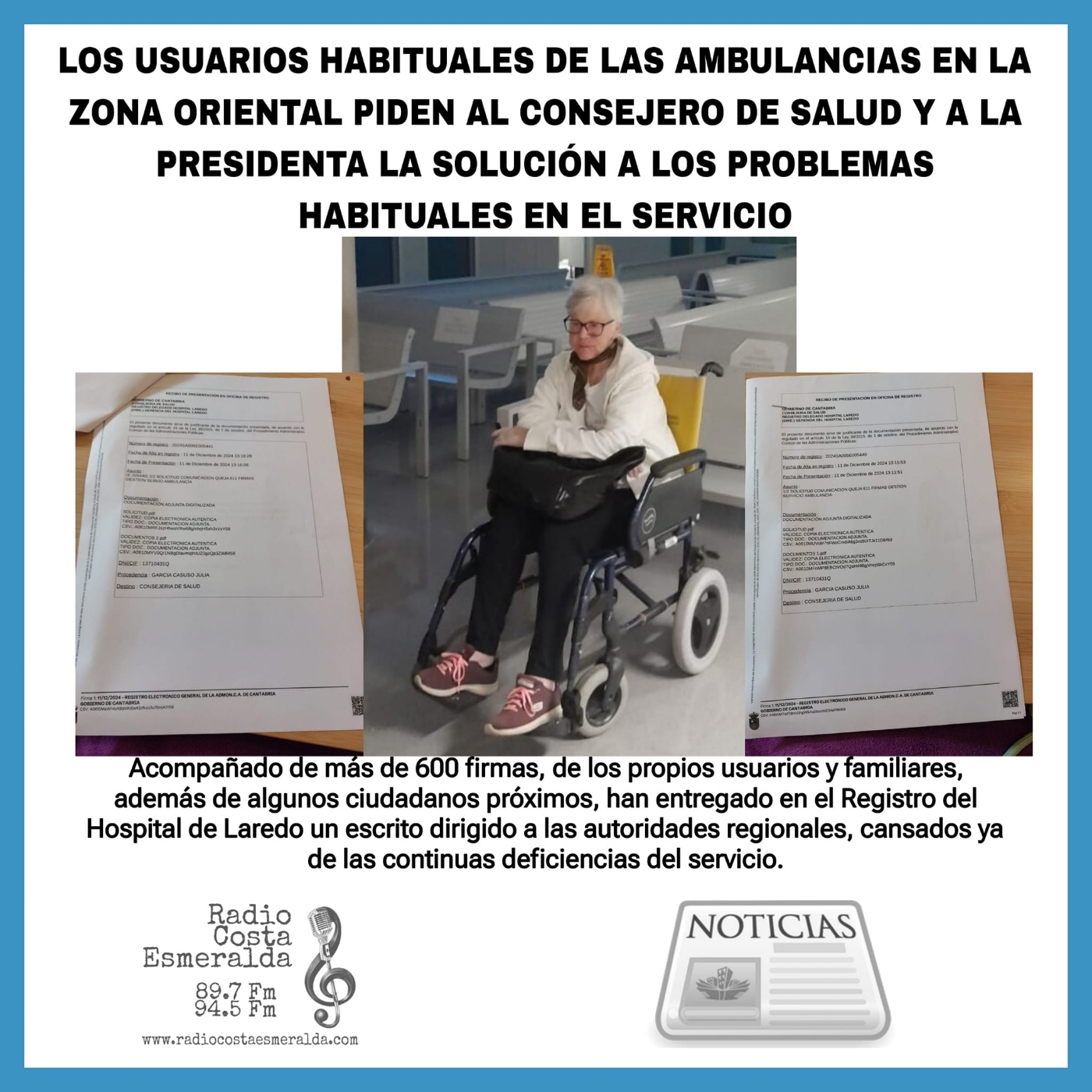 Más de 600 firmas exigen soluciones urgentes para el transporte sanitario en Cantabria Oriental episode artwork