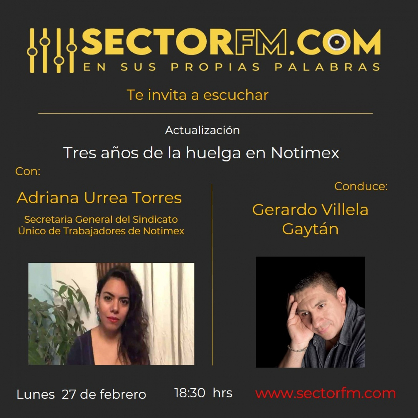 Actualización a 3 años de la huelga en Notimex con Adriana Urrea Torres 27-02-23 episode artwork