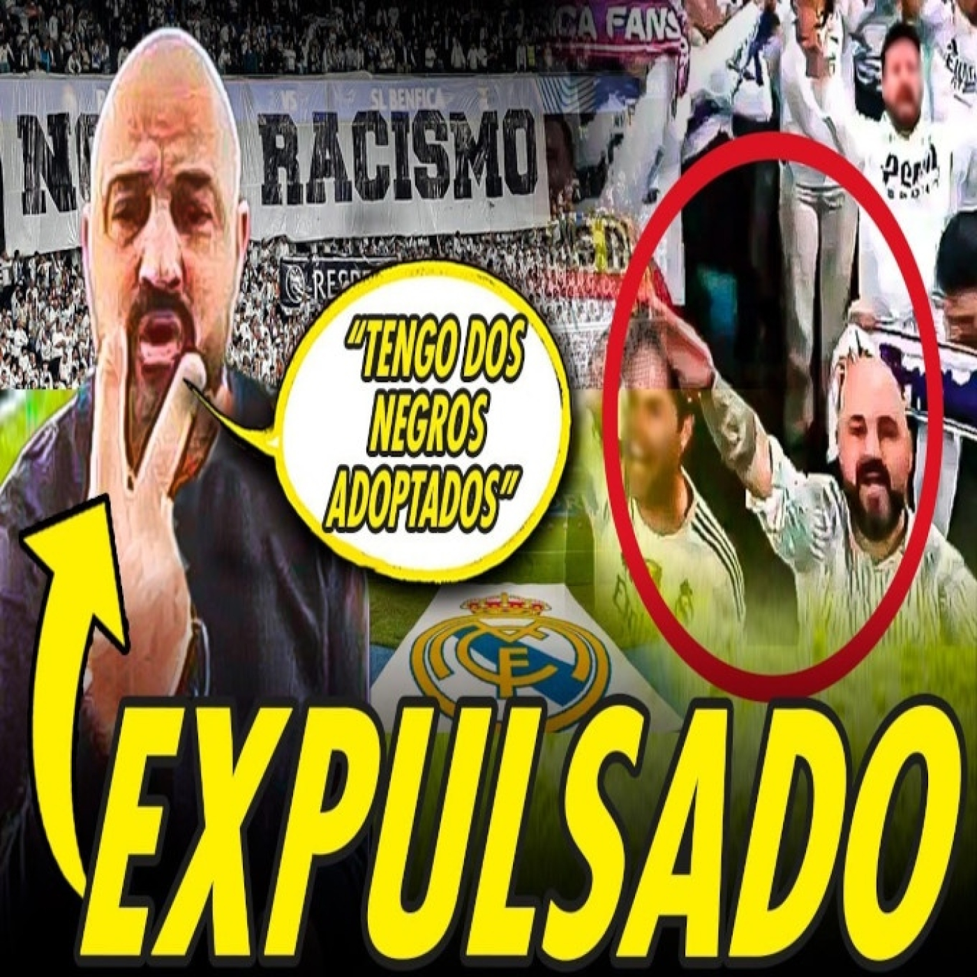 REAL MADRID EXPULSA A N4Z1 TRAV3STI QUE ADOPTA DOS NIÑOS NEGROS