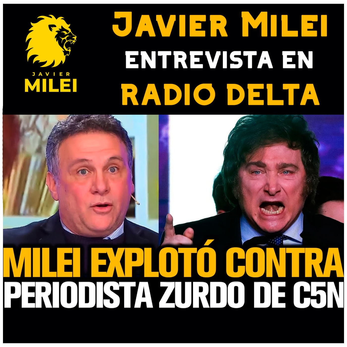 cover of episode Audios Javier Milei. Milei habló de futbol, el DNU y explotó contra periodista Kirchnerista