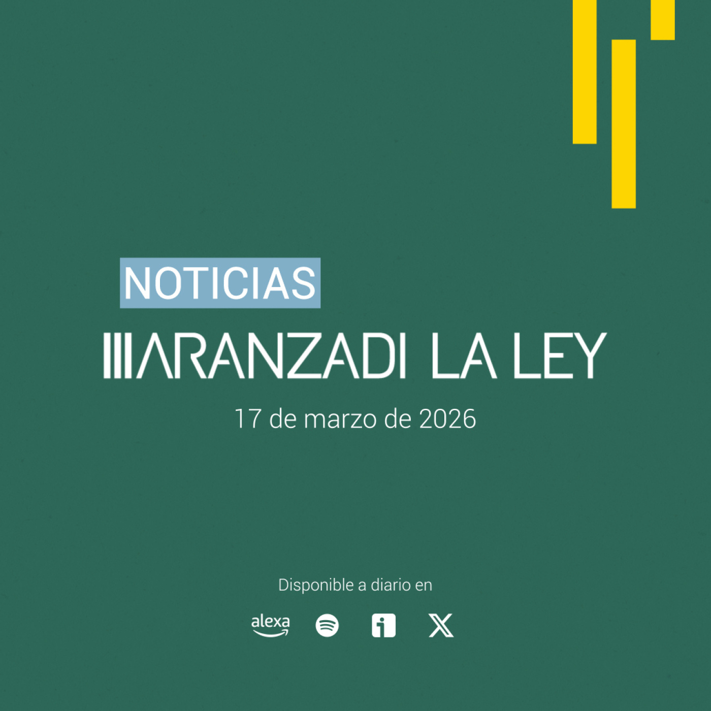 #NoticiasAranzadiLALEY Martes 17 de marzo episode artwork