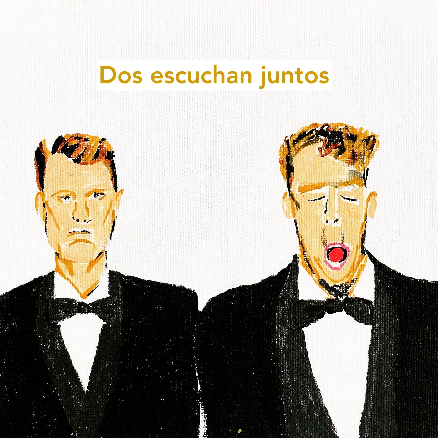 Dos escuchan juntos