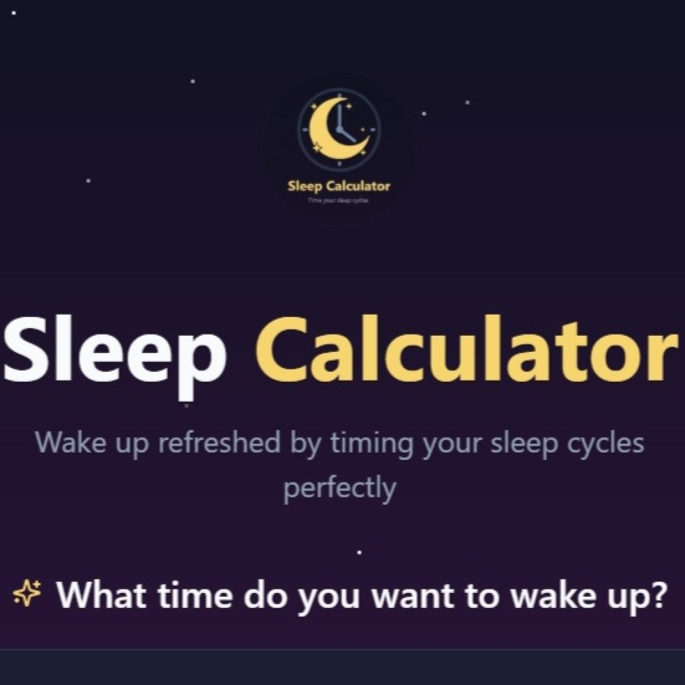 sleep shedule calculator podcast artwork