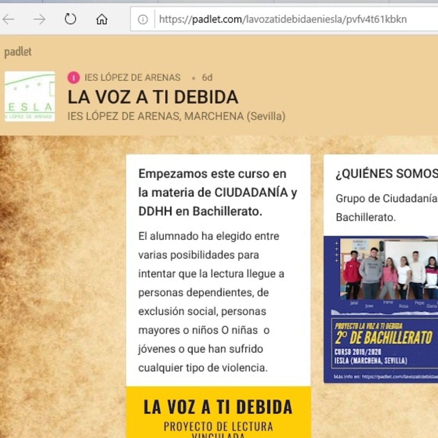 LA VOZ A TI DEBIDA. NUESTROS AUDIOS