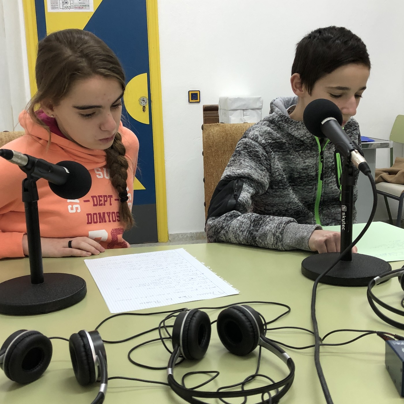 En el aula de idiomas